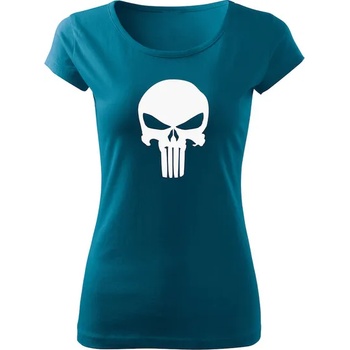 Image 1 of DRAGOWA дамска тениска, Punisher, петролено синя, 150г/м2 (6497)