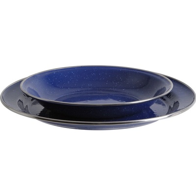 Origin Outdoors Smaltovaný talíř modrý 26 cm plochý