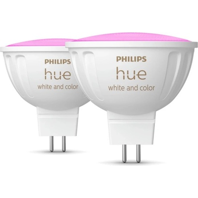 Hue WACA sada 2x LED žárovka GU5,3 MR16 6,3W 12V 400lm 2200K-6500K RGB IP20