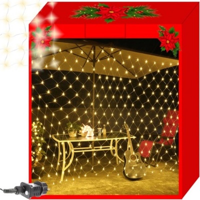 Iso Trade Světelný závěs 160LED teplá bílá 31V 11340