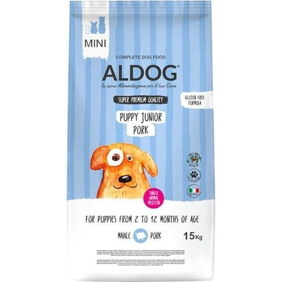 Aldog Puppy & Junior Mini Pork and Rice 15 kg