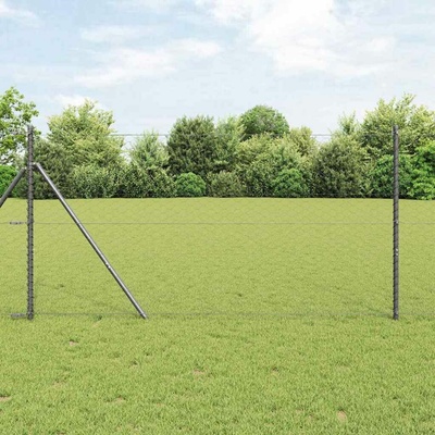 vidaXL Hexagonální kotvení plotu 25 x 1 m Ocel potažená PVC Šedá