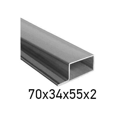 Jeklový profil uzavřený tvaru L 70x34x55x2, s výstupkem, bez povrchové úpravy 4 m (JOKL-70x34x55x2-4)