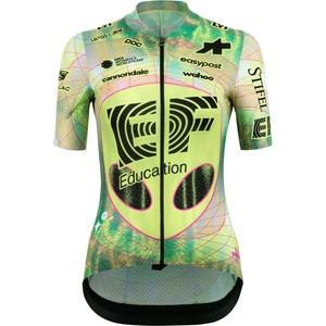 ASSOS Дамска фланелка с къс ръкав за колоездене Assos Women's Uma GT Jersey EF Giro Cycling jersey - Green - размер XL (156-3145-0116)