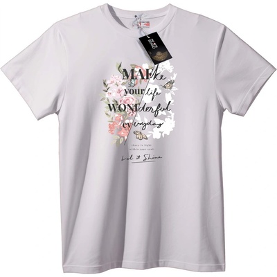 NOONEBRAND Тениска Цветно сърце - 2XL, White