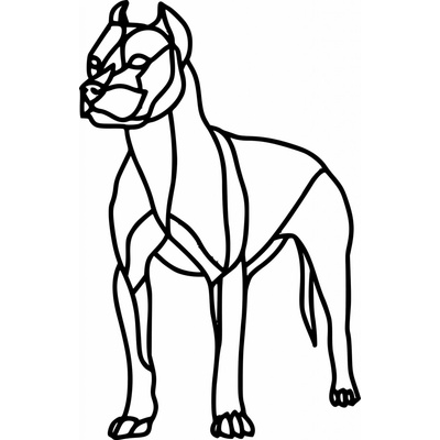 Vsepropejska Pitbull dřevěná dekorace na zeď Rozměr (cm): 38 x 25, Typ: Pitbull 1