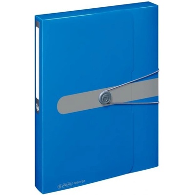 Herlitz Plastový box s gumičkou Easy Orga A4 PP modrý