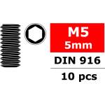 Team corally Стоперни болтове Team Corally - Steel Set Screws M5 x 5mm - Hex - 10 pcs C-3004-50-05 (C-3004-50-05)