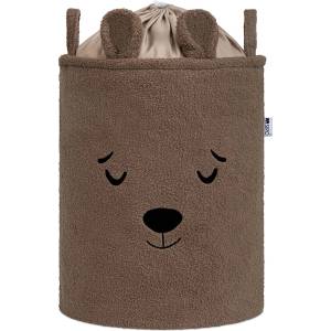 SIPO Букле кош за съхранение на играчки Sipo - XL с връзка, кафяво мече (PAT72930)