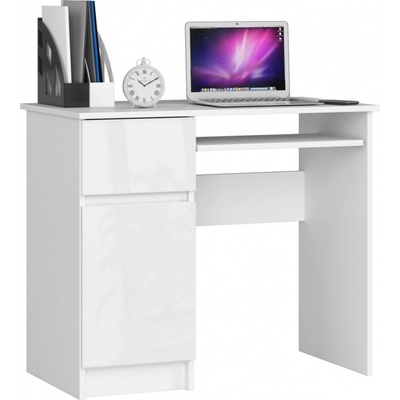 Ak Furniture Piksel 90 cm bílý levý lesk – Zboží Mobilmania