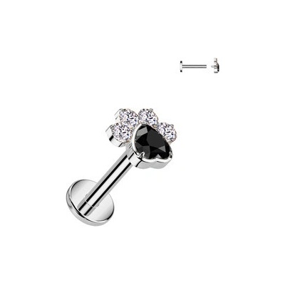 Šperky4U piercing do brady labreta titan TIT1424-1208