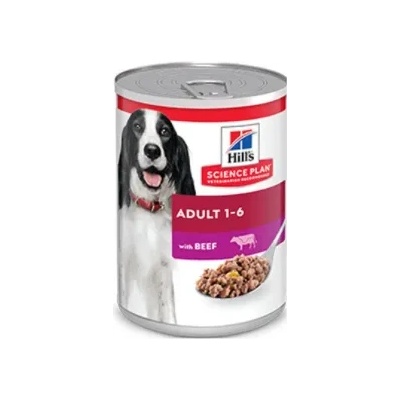 Hill's Science Plan CAN Dog Adult Beef - Премиум консервирана храна за кучета от 1 до 6 години, с телешко месо, 370 гр