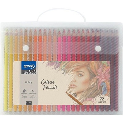 Spree Цветни моливи spree 72 цв. , в куфарче