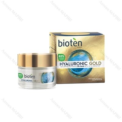 Bioten Cosmetics Hyaluronic Gold Уплътняващ дневен крем против бръчки 50 мл