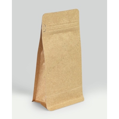 Tonezo Sáčky na kávu ploché dno s vnitřním ventilem 110x70x215 100ks 250g natural