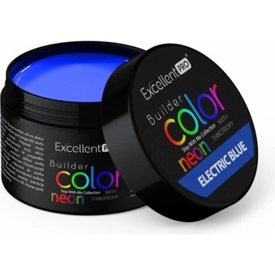 Cosmetics Zone vynikající Pro Builder Color Neon s tixotropním stavitelným gelem elektrická modrá 15g