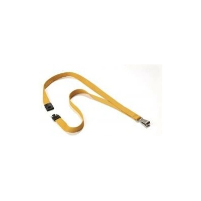 Snúrka na krk DURABLE Závesný remienok SOFT COLOUR 15 mm žltý 10 ks