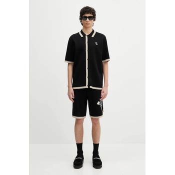 Filling Pieces Риза Filling Pieces Gardener в черно със свободна кройка с класическа яка 91299851861 (91299851861)