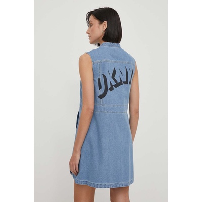 DKNY Дънкова рокля Dkny в синьо къса разкроена D2A4BX52 (D2A4BX52)