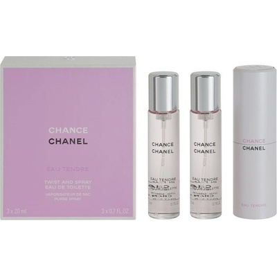 Chanel Chance Eau Tendre toaletná voda dámska 3x20 ml plniteľný flakón