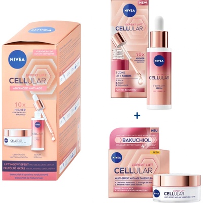 Nivea sada Cellular Expert Lift (denní krém 50 ml SPF30 + sérum 30 ml)