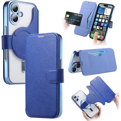 AppleMix Puzdro pre iPhone 17 - sub. MagSafe - odnímateľné - modré
