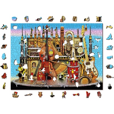 Wooden City - Puzzle Thompson: Music Castle wooden - 1 000 piese