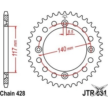 JT Chain Řetěz 520 X1R 116