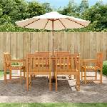 vidaXL Градински столове, 6 бр, 56x55, 5x90 см, акация масив (3206273)