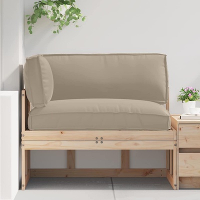 vidaXL Комплект възглавници за палет 3 pcs Таупе Оксфордска тъкан (3329094)