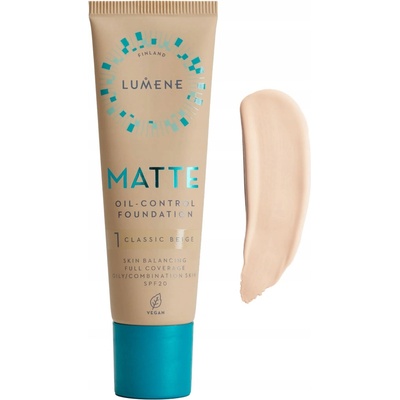 Lumene Matte Oil-Control zmatňujúci make-up SPF20 1 Classic Beige 30 ml