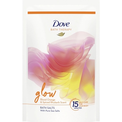Dove Bath Therapy Glow soľ do kúpeľa Blood Orange & Spiced Rhubarb 400 g