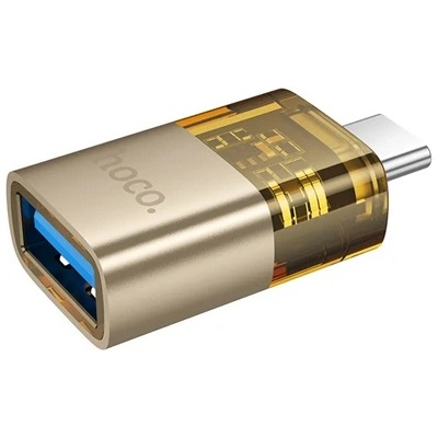 hoco. Адаптер HOCO UA36B USB гнездо - Type-C, OTG, GOLD (UA36B GOLD)