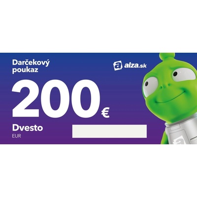 Darčekový poukaz Alza.sk na nákup tovaru v hodnote 200 €