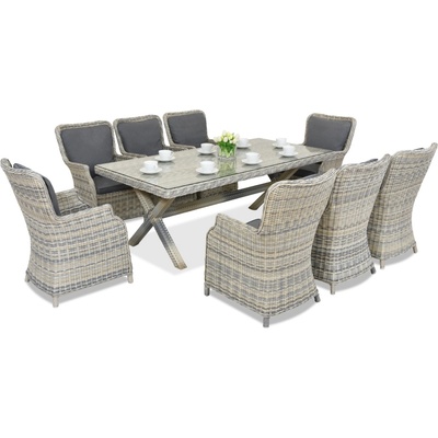 Garden Point Полиратанов сервиз Garden Point London за 8 човека антрацит (GAP432-8)