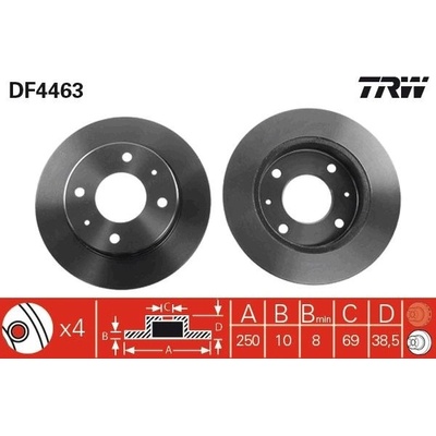 Brzdový kotúč TRW DF4463