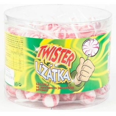 Twister lízanky smotanovo-jahodová 100 x 8 g