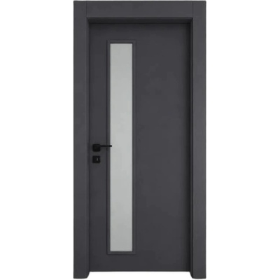 EUROSTILL Интериорна врата с каса EUROSTILL MILANO с остъкление Advanced PW 88x205 cm Антрацит (DMPW20588UG110/S)
