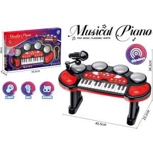 Armtoys Голям синтезатор с крака, микрофон и барабани - igrachko