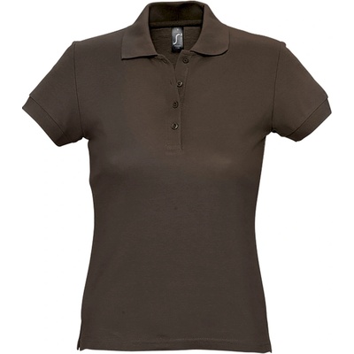 SOL's Collection Polokošile People krátký rukáv dámská COT-25131014001 Čokoládová