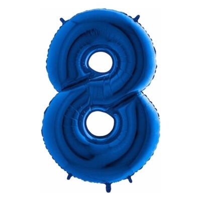 Balón narodeninový číslo 8 maxi modrá