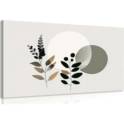 Obraz minimalistické listy s boho pozadím - 90x60