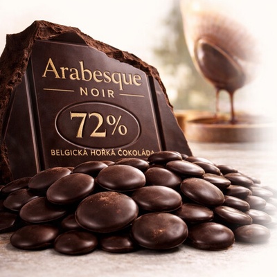Arabesque Noir Belgická hořká 72 % 250 g