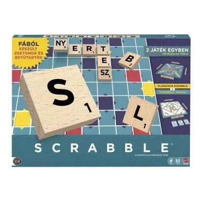 Mattel Scrabble: Original - настолна игра „2 в 1, от дърво