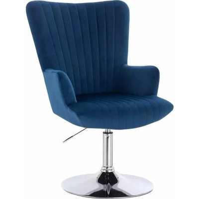 LuxuryForm Design Amadeo Velur na striebornom tanieri / modré