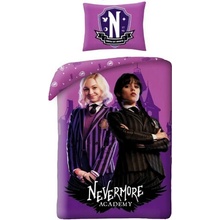 Halantex povlečení z mikrovlákna Wednesday motiv Nevermore Academy zip 140x200 70x90