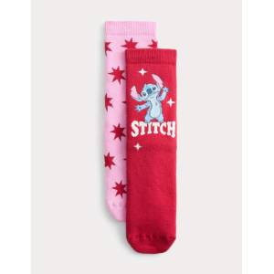 Marks & Spencer Чорапни чехли Lilo & Stitch с висок процент памук, комплект от 2 чифта (6 малък - 7 голям) Marks & Spencer многоцветна Marks & Spencer | Mnogotsveten | Момичешки | 6-8+