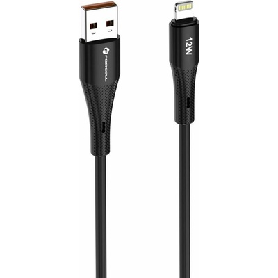 Forcell C343 USB A na Lightning 2,4A 12W 1m černý