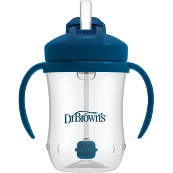 Dr. Brown's Чаша със сламка Dr. Brown's - Dark Blue, 270 ml (72239329979)
