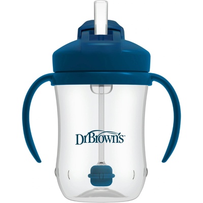 Dr. Brown's Чаша със сламка Dr. Brown's - Dark Blue, 270 ml (72239329979)